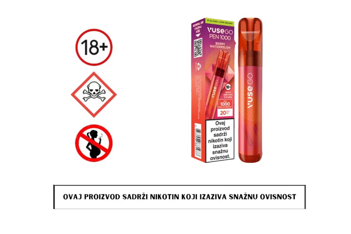 Vuse go 1000 Berry Watermelon 20 mg 1 komad
