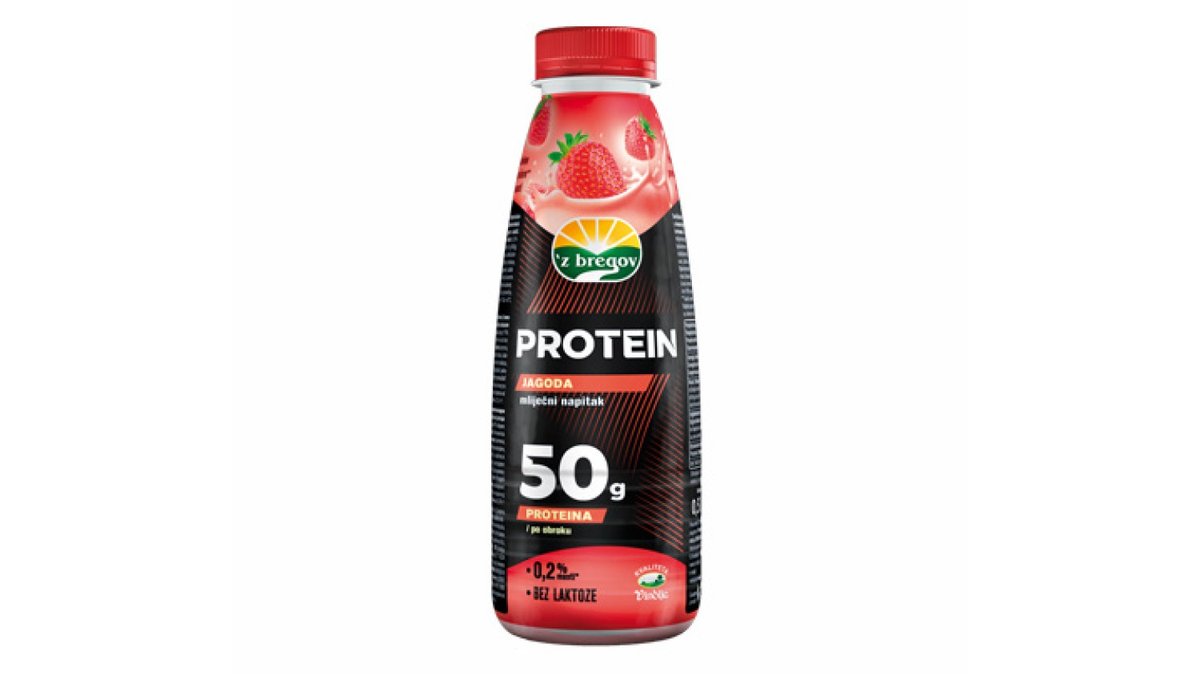 Z Bregov Protein Mliječni Napitak Jagoda 0,5l