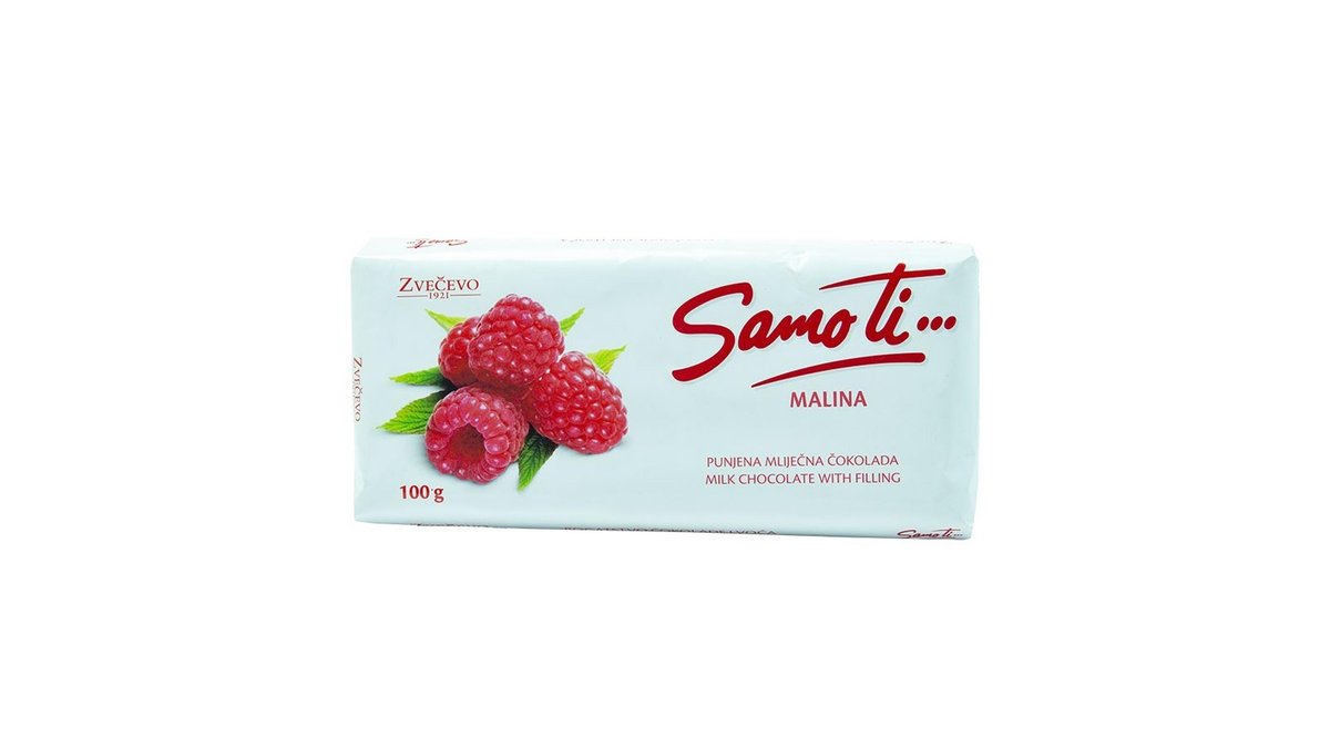 Zvečevo Samo ti čokolada malina 100 g